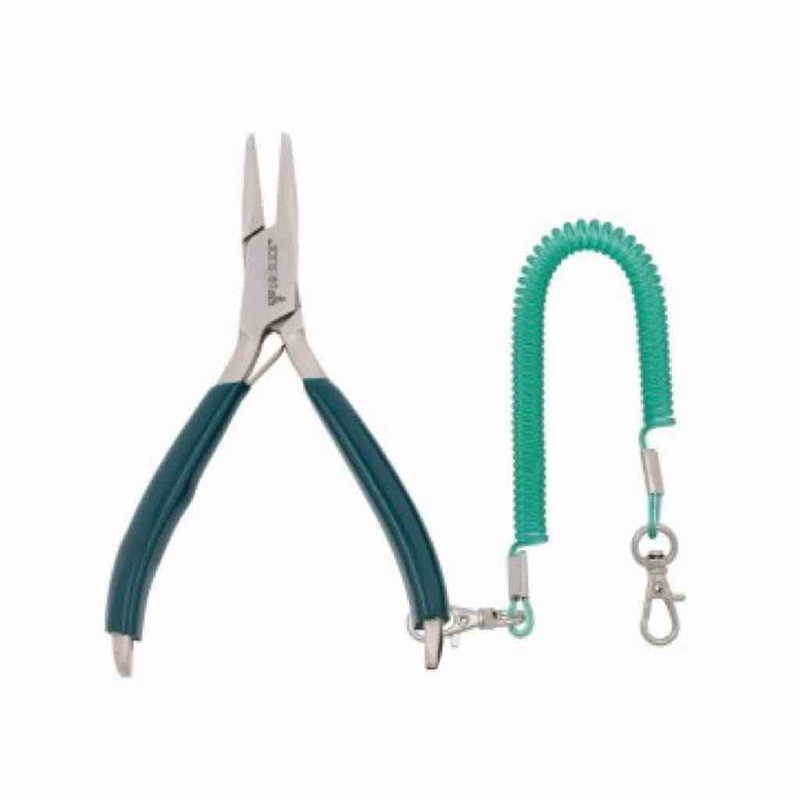 Dr. Slick Barb Plier – 5, Green PVC Handles, w/Lanyard, Straight