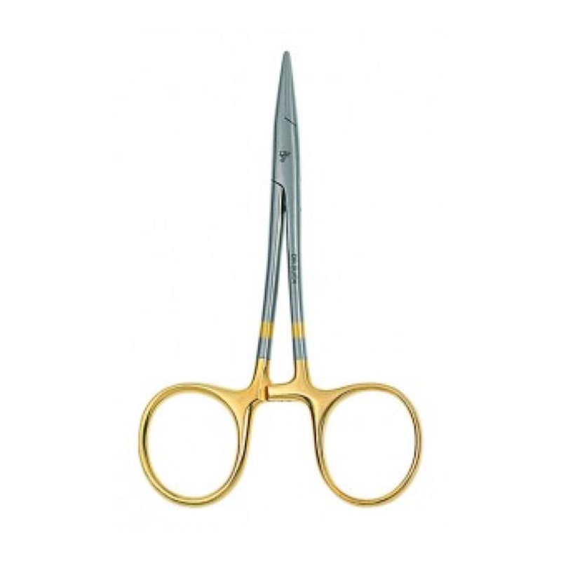 Dr. Slick Spring Creek Clamp|5″, Black, Straight|5″, Gold Loops, Straight