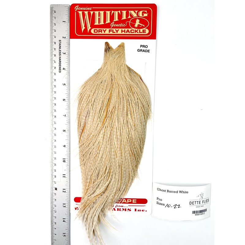 Ghost Barred White – Whiting Line Rooster Cape – Pro Grade (#2)