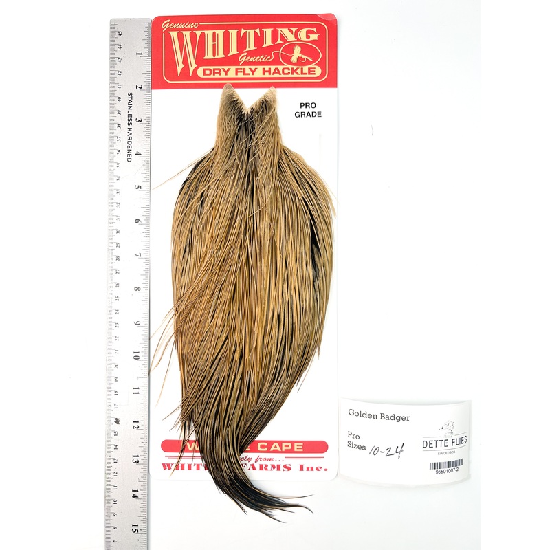 Golden Badger – Whiting Line Rooster Cape – Pro Grade (#2)