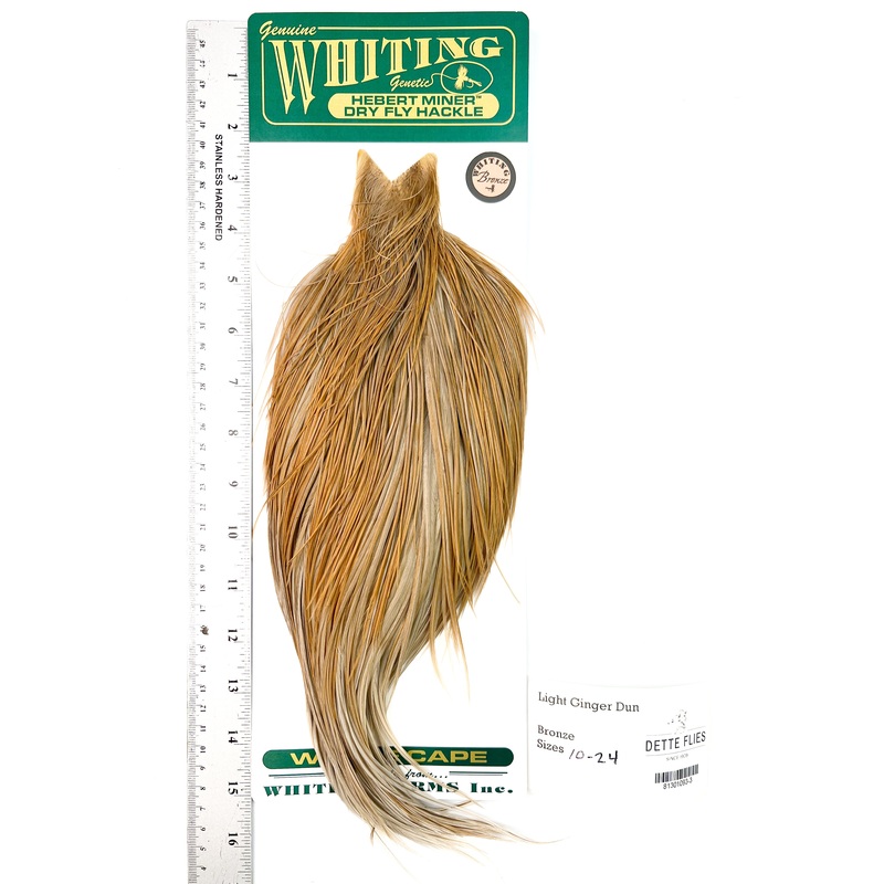 Light Ginger Dun – Whiting Hebert Rooster Cape | Bronze Grade (#3)