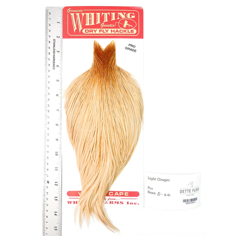Light Ginger – Whiting Line Rooster Cape – Pro Grade (#3)