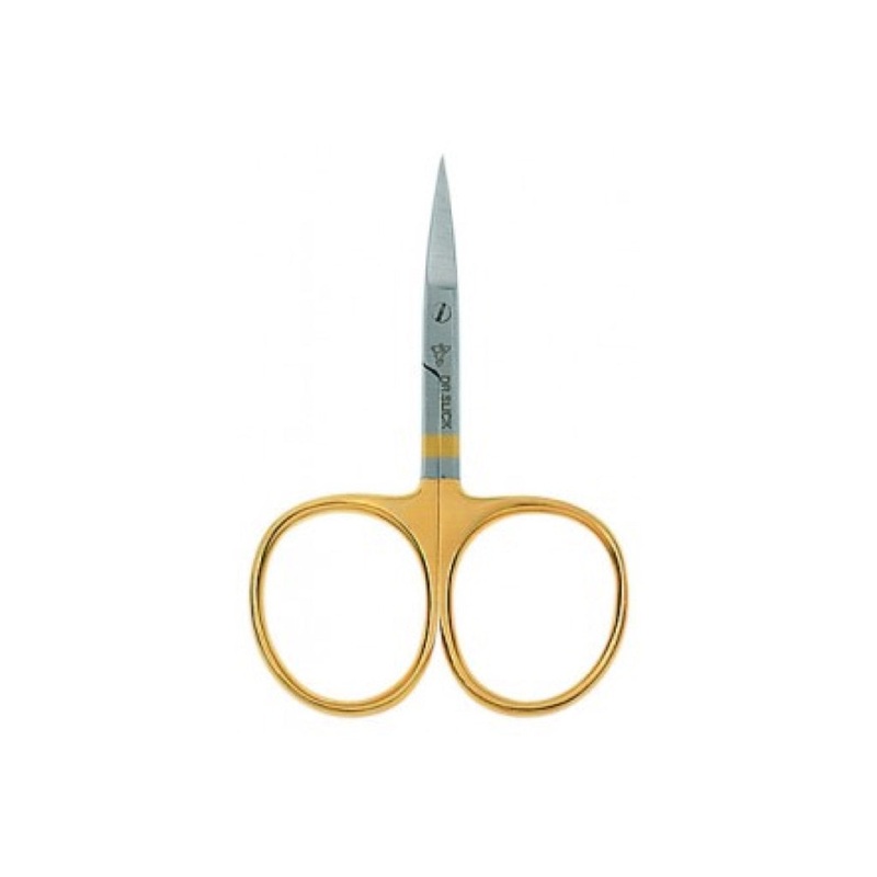 Dr. Slick Iris Scissor|3-1/2″, Gold Loops, Straight (SI35G)|3-1/2″, Gold Loops, Curved (SIC35G)|4″, Gold Loops, Straight (SI4G)|4″ Gold Loops Curved (SIC4G)