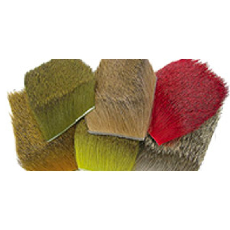 Deer Body Hair|Black Raspberry (DBH293)|Black (DBH100)|Bleached (DBH026)|Natural Brown (DBH227)|Olive (DBH089)|Rusty Brown (DBH051)|Sculpin Olive (DBH141)|Yellow (DBH006)|Golden Brown (DBH050)|Olive Green (DBH169)|Orange (DBH012)|Purple (DBH092)|Tan (DBH0