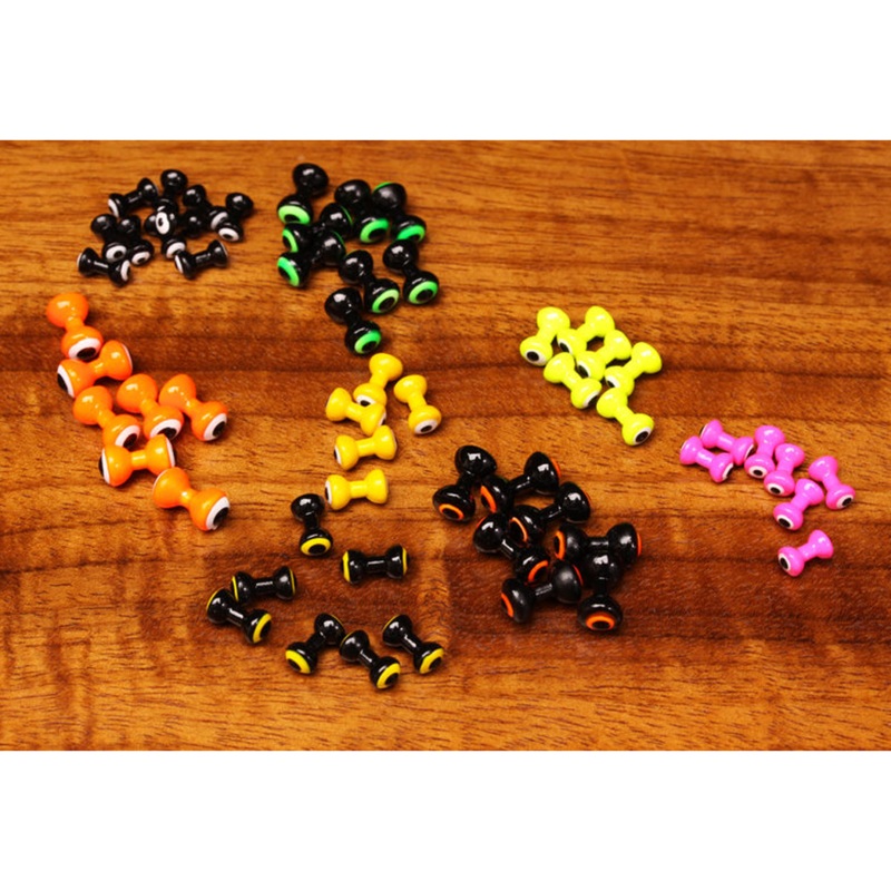 Double Pupil Lead Eyes|Large – Black with Yellow & Black (2PL 2)|Large – Black with Fl. Orange & Black (2PL 4)|Large – Fl. Pink with White & Black (2PL 7)|Large – Chart. with White & Black (2PL 8)|Large – Purple with White & Black (2PL 12)|Large – Olive w
