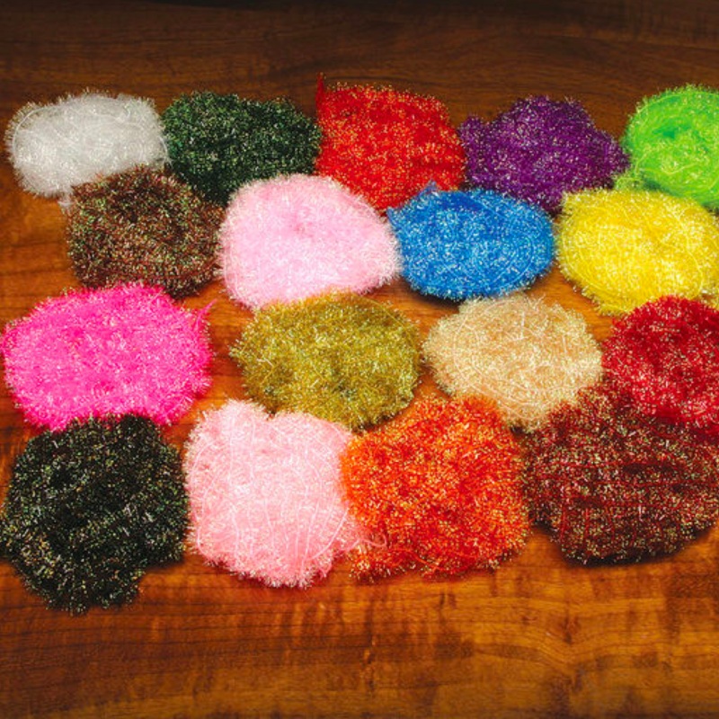 Krystal Flash Chenille|Black (KC 11)|Hot Orange (KC 187)|Olive (KC 263)|Peacock (KC 282)|Pearl (KC 284)|Pumpkin (KC 297)|Purple (KC 298)|Bonefish Pink (KC 30)|Bonefish Tan (KC 31)|Rusty Brown (KC 325)|Brown (KC 40)|Chartreuse (KC 54)