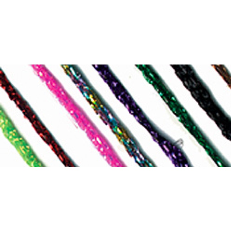 Sparkle Braid|Black (SB100)|Chartreuse (SB173)|Copper (SB033)|Fl. Blue (SB507)|Fl. Chartreuse/ Pearl (SB509)|Fl. Fire Orange/ Pearl (SB505)|Gold (SB250)|Olive / Pearl (SB089)|Peacock / Pearl (SB194)|Pearl (SB253)|Pink (SB103)|Purple (SB092)|Red (SB056)|Ro