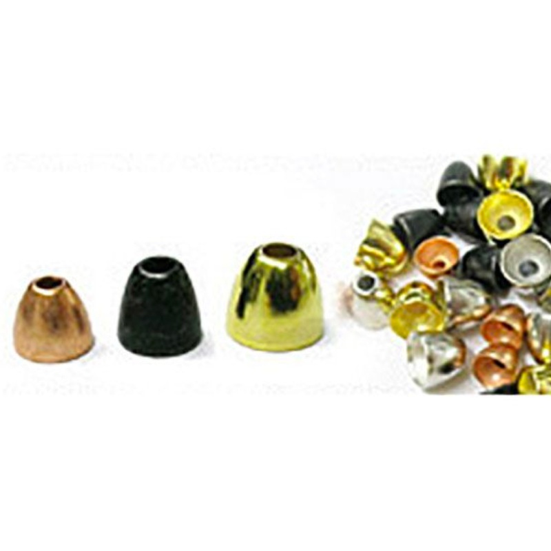 Wapsi Tungsten Coneheads|Small – Black Nickel (EYTC3100)|Small – Black (EYTC3200)|Small – Gold (EYTC3250)|Small – Nickel (EYTC3255)|Medium – Black (EYTC5200)|Medium – Gold (EYTC5250)|Medium – Nickel (EYTC5255)|Large – Black Nickel (EYTC7100)|Large – Black