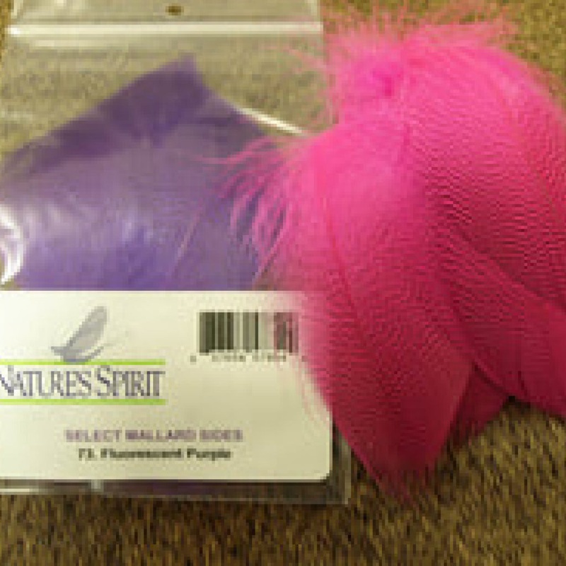 Mallard Spey|Fluorescent Chartreuse|Fluorescent Cherry Red|Fluorescent Purple (MS-73b)|Heron Gray|Highlander Green|Hot Orange|Hot Pink|Fluorescent Blue|Natural (MS-48)|Olive (MS-4)|Royal Blue|Wood Duck (MS-35)|Yellow