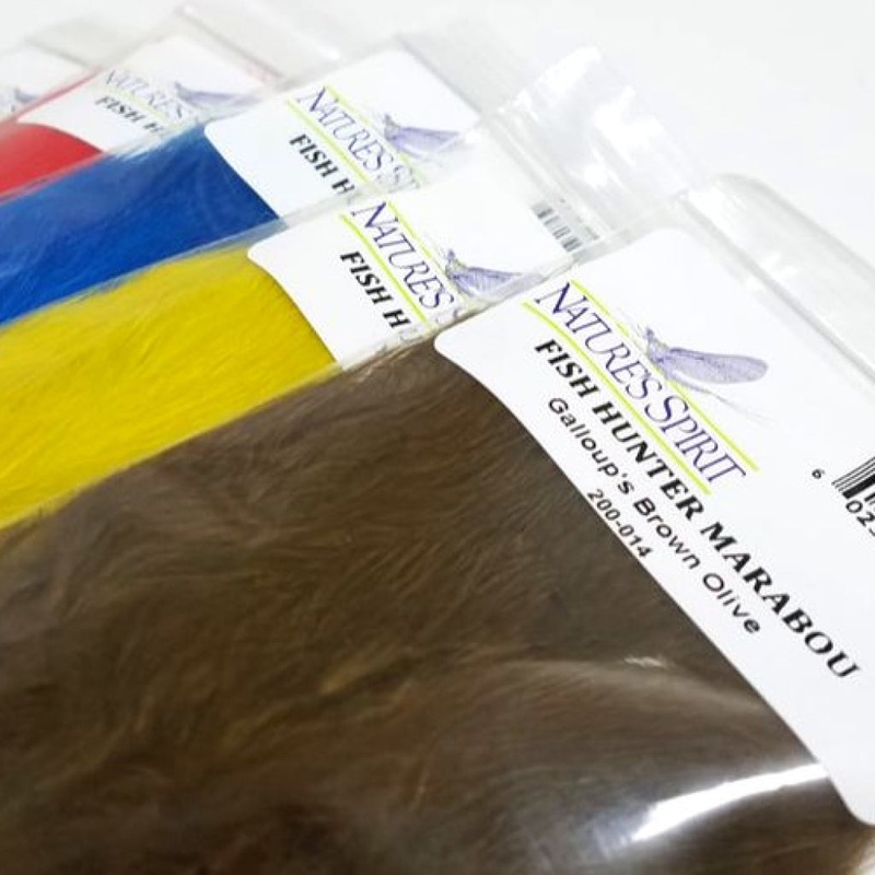 Fish Hunter Marabou|Fl. Shrimp Pink UV 200 – 066|Magic Magenta 200 – 042|Fl Apricot UV 200 – 040|Hot Orange 200 – 030|Fl. Steelhead Pink UV 200 – 067|Fl. Brilliant Blue 200 – 018