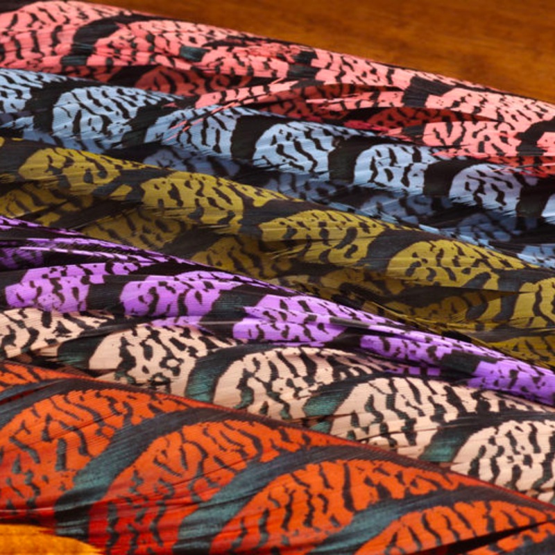 Lady Amherst Center Tail|Hot Orange (LAC187)|Natural (LAC242)|Red (LAC310)|Shrimp Pink (LAC343)|Sunburst Yellow (LAC367)|Chartreuse (LAC54)|Lavender|Purple (LAC298)|Baby Blue (LAC6)