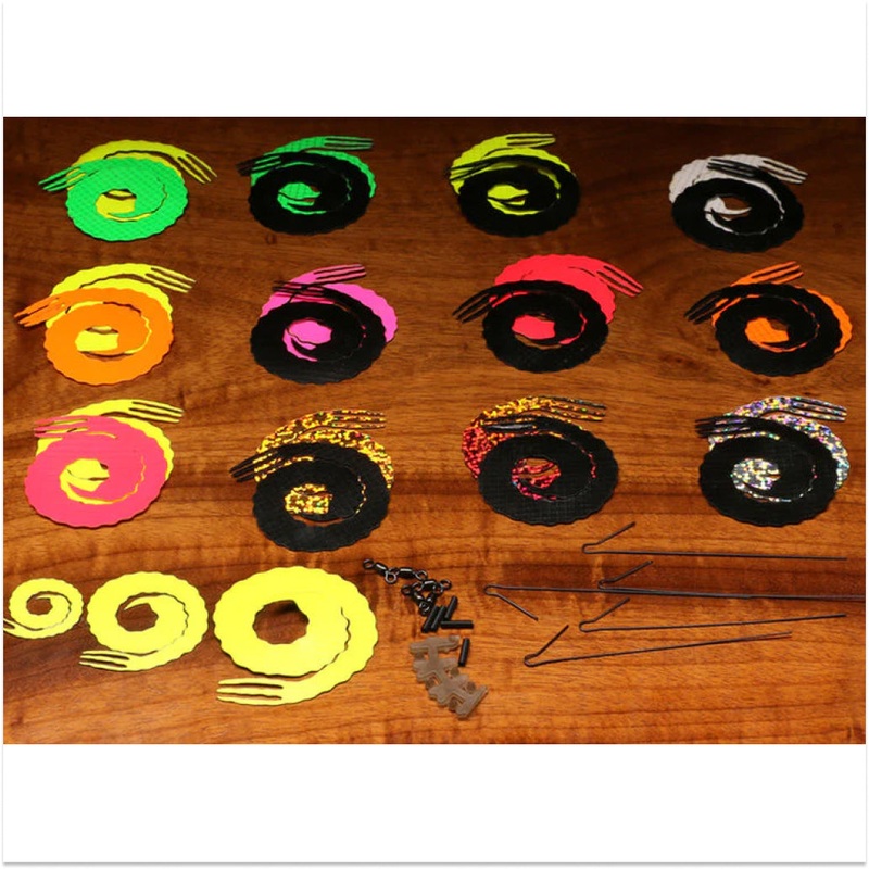 Medium Forked Bling Tails|Medium – Fl. Orange / Fl. Yellow|Medium – Fl. Chartreuse / Fl. Yellow