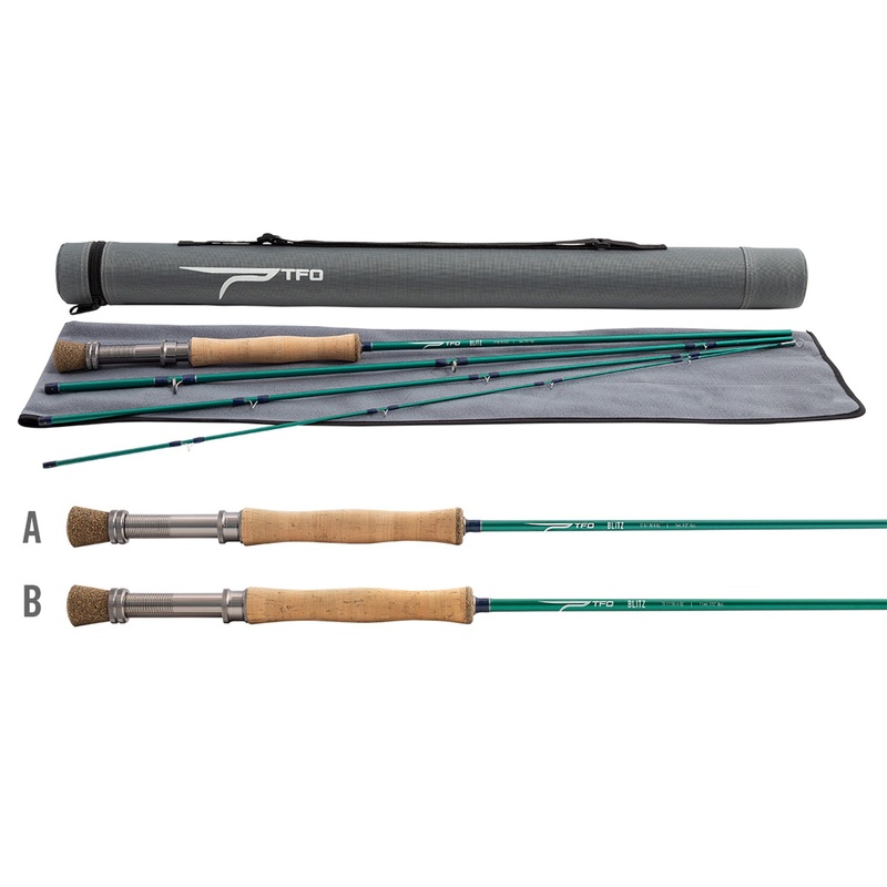 TFO Blitz Fly Rod|9′ 7wt 4pc|9′ 8wt 4pc|9′ 9wt 4pc|9′ 10wt 4pc|9′ 11wt 4pc|9′ 12wt 4pc