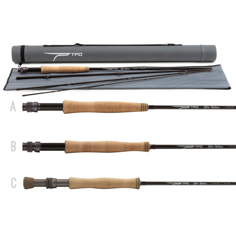 TFO Blue Ribbon Fly Rod|7’6″ 2wt 4pc|8′ 3wt 4pc|8’6″ 4wt 4pc|9′ 5wt 4pc