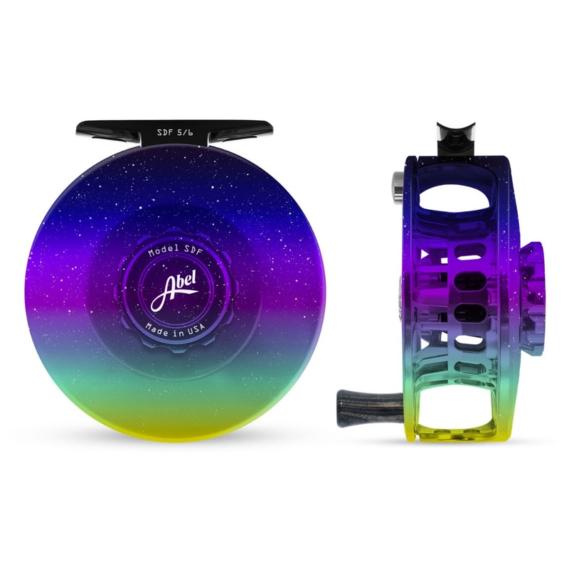 Abel SDF 5/6 Fly Reel – Solid Northern Lights Fade / Northern Lights Fade Drag Knob & Ebony Handle