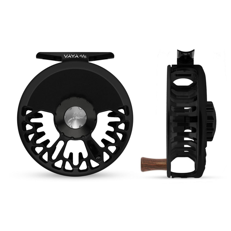 Abel Vaya 4/5 Fly Reel – Black / Black Drag Knob & Rosewood Handle