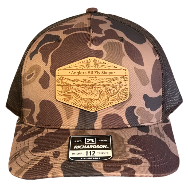 Anglers All Range Riser Patch Trucker Hat – Duck Camo/Brown