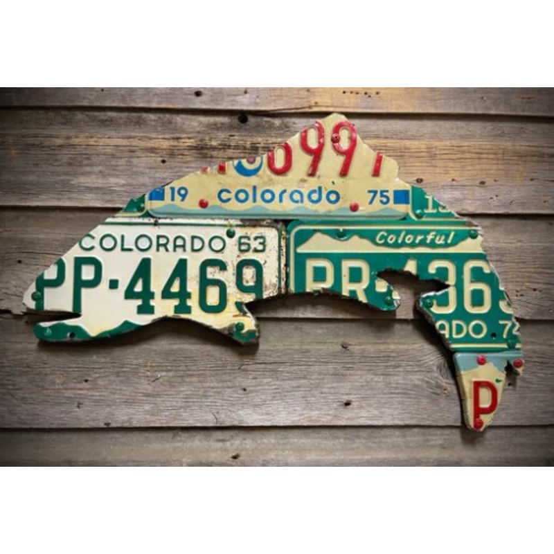 Vintage Colorado Trout License Plate Art – 35