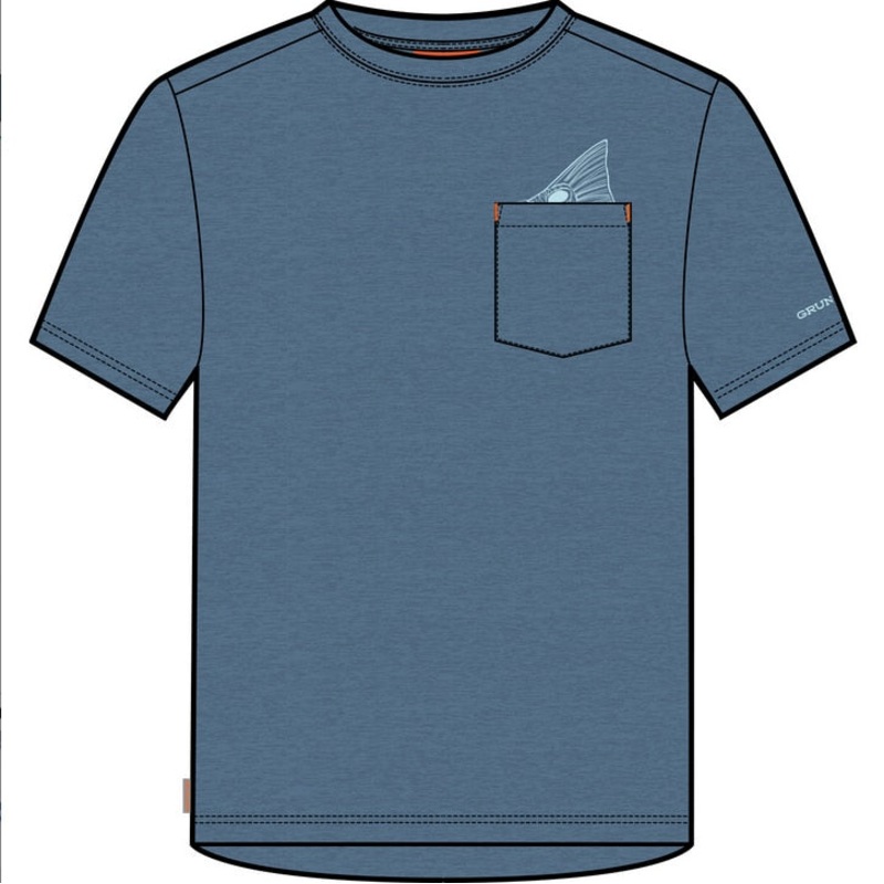 Grundns Species Pocket Tee – Captain’s Blue Heather