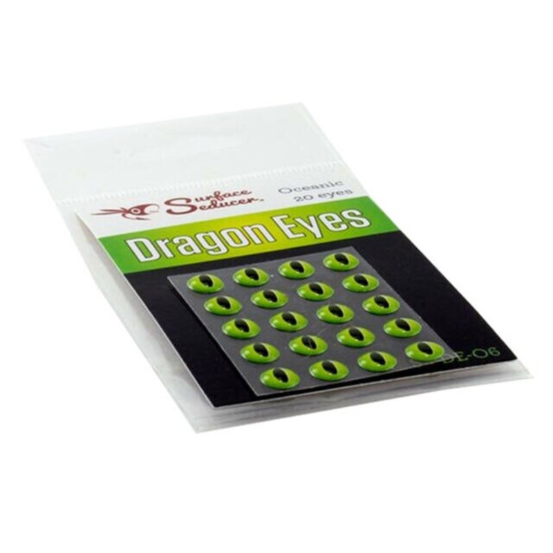 Hareline Dragon Eyes|Red|Green|4mm|3mm