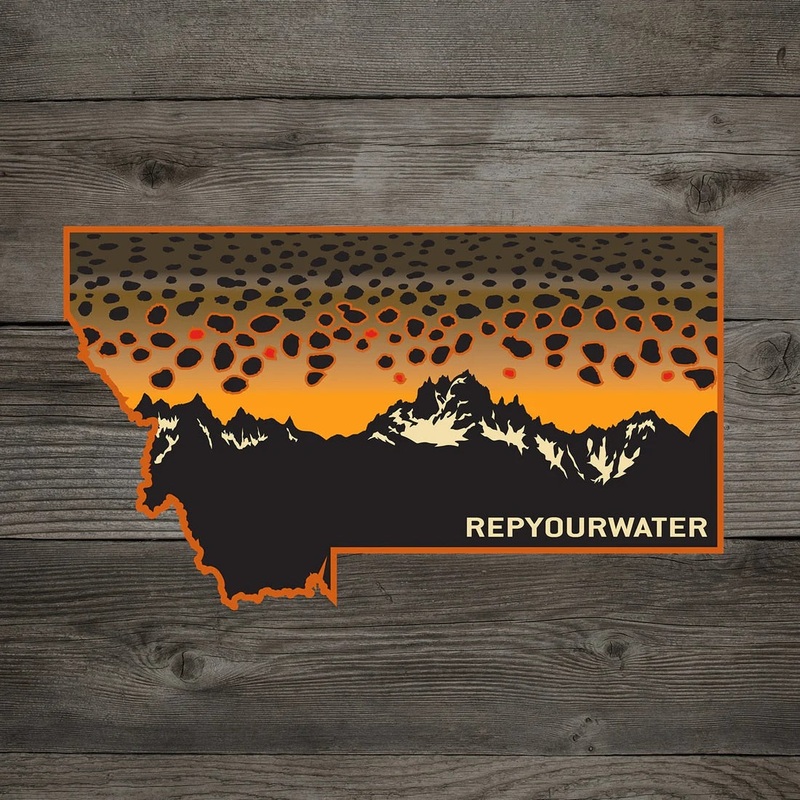 Rep Your Water Montana Wild Brown Sticker