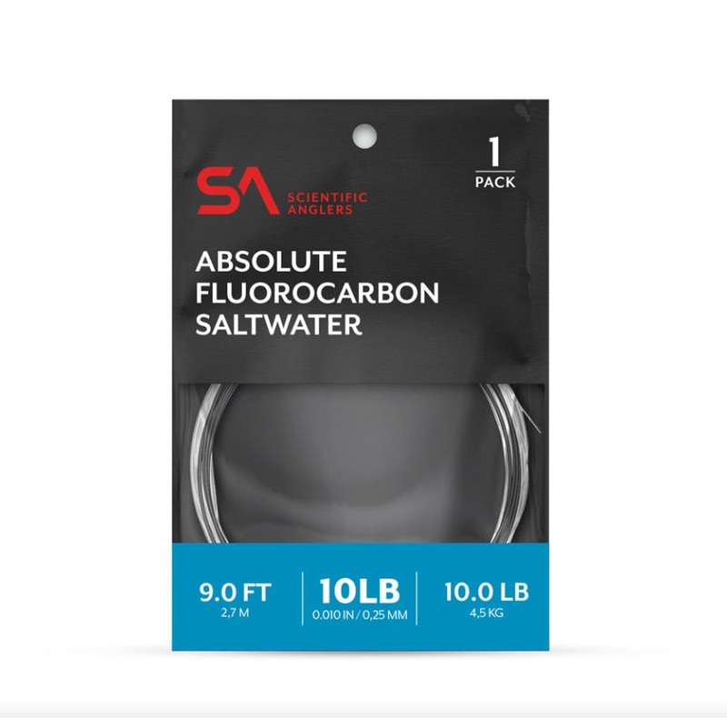 Scientific Anglers Absolute Saltwater Fluorocarbon Leader 9′ – Single Pack