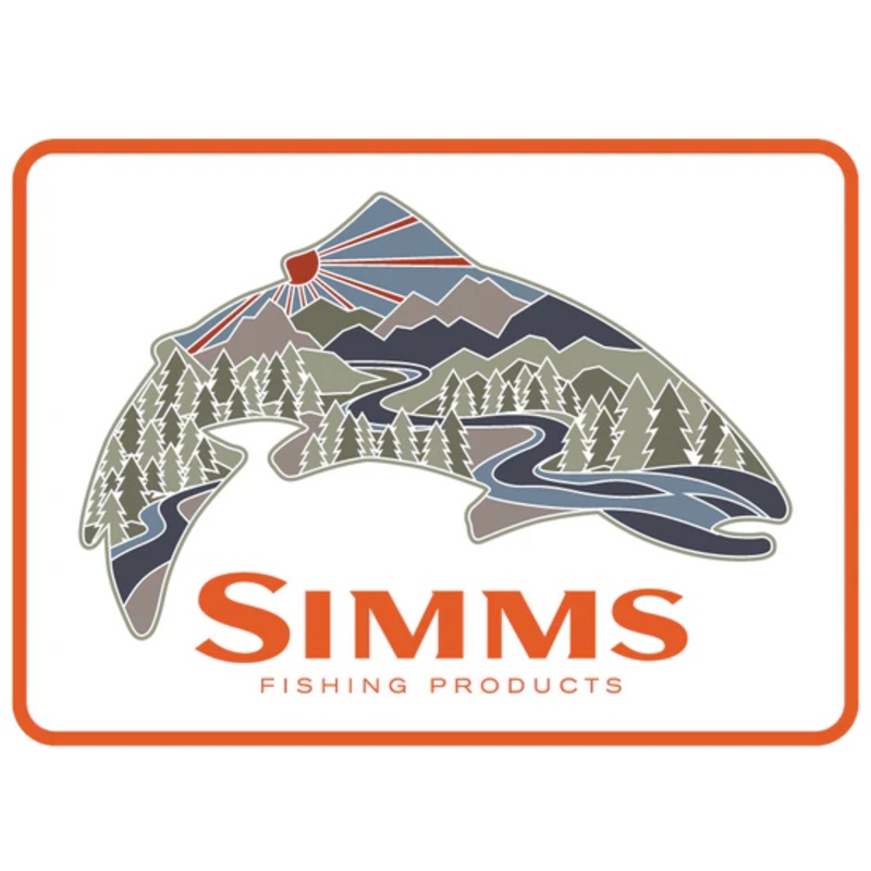 Simms Troutscape Sticker|Orange