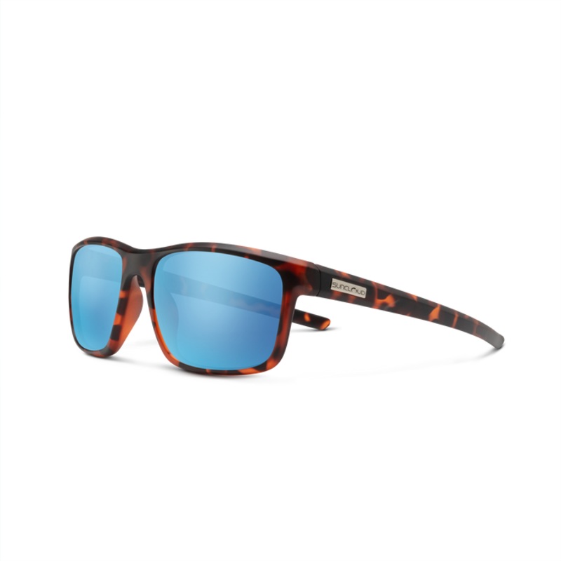 Suncloud Respek Sunglasses – Matte Tortoise | Polarized Aqua Mirror Lens