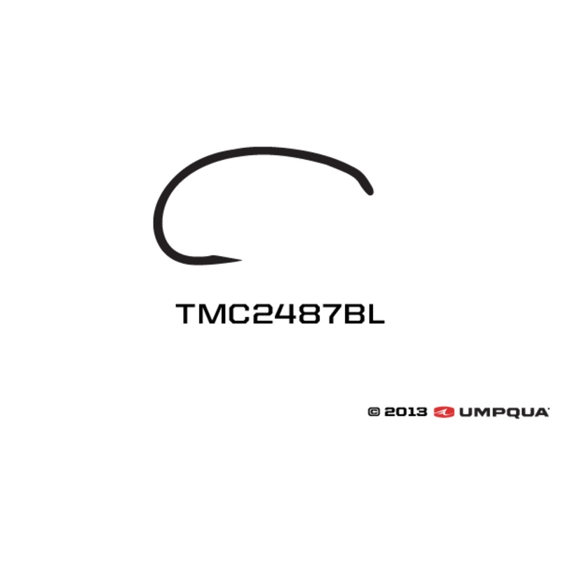 Tiemco TMC 2487BL Barbless Curved Nymph Hooks – 25 Pack