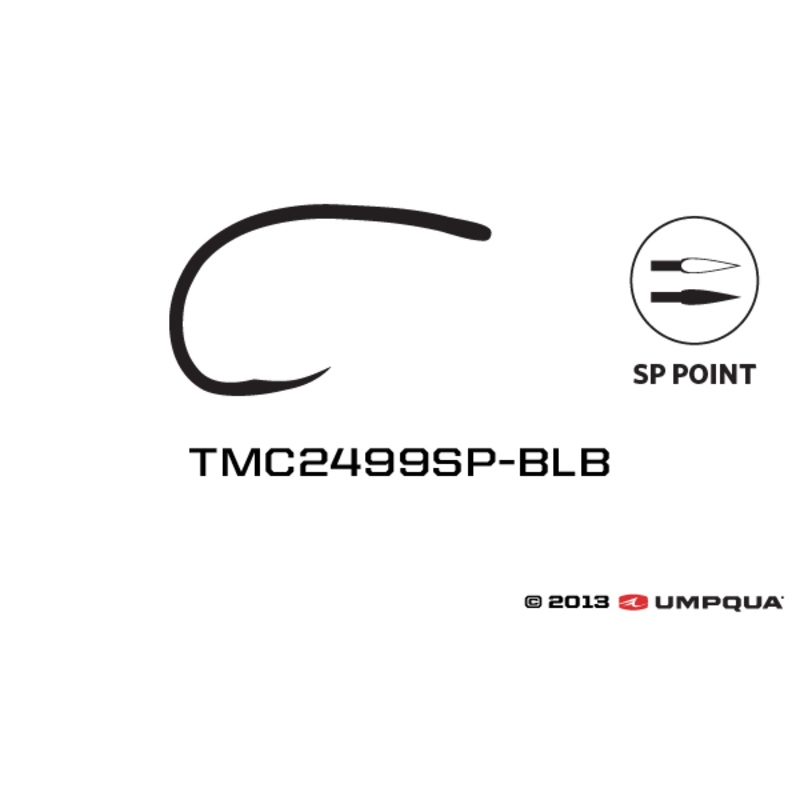 Tiemco TMC 2499SP-BLB Super Point, Barbless Hooks – 25 Pack