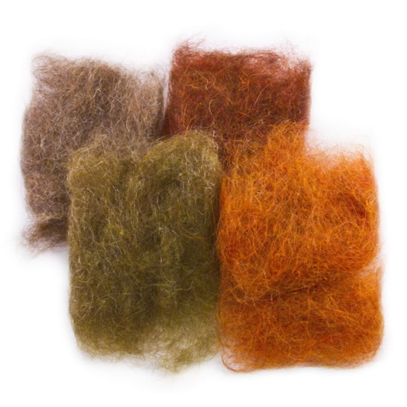 Wapsi Crawdub Dubbing|Orange|Burnt Orange|Rusty Brown|Olive|Brown-Olive|Mud Brown|Soft Shell