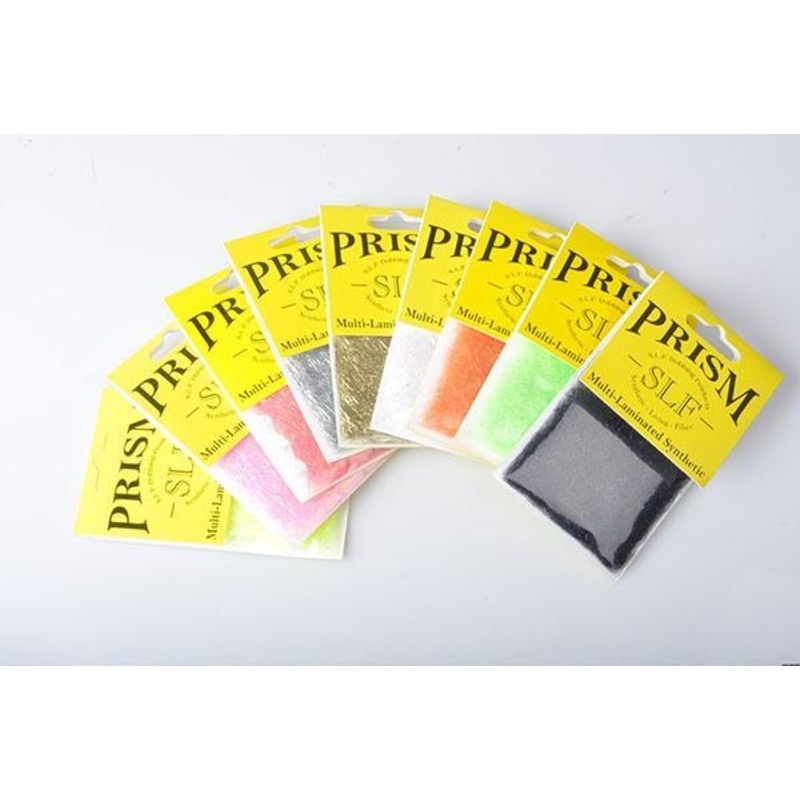 Wapsi SLF Prism Dubbing|Chocolate Brown|Light Grey|Rusty Brown|Caddis Green|Hot Purple|Olive|Black|Amber|Charcoal|Sand|Hares Ear|Pearl|Fluorescent Orange|Fluorescent Chartreuse