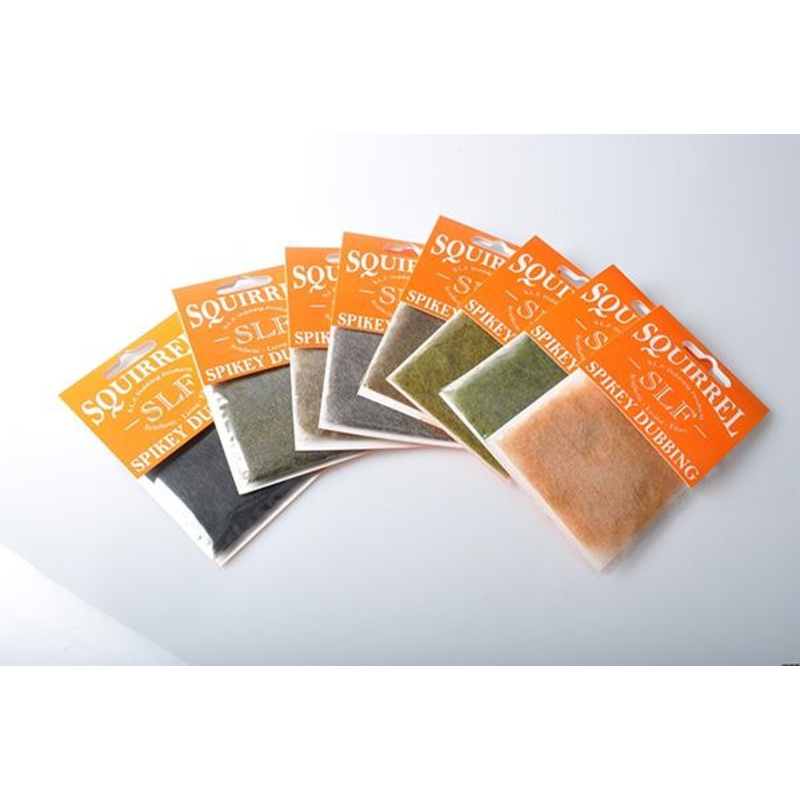 Wapsi SLF Squirrel Dubbing|Bleached Ginger|Brown|Rusty Brown|Olive|Black|Natural Grey|Light Olive|Squirrel Belly
