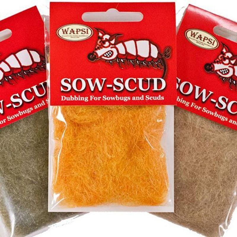Wapsi Sow Scud Dubbing|Dark Olive|Mysis Shrimp|Olive|Watery Olive|Tan|Light Olive|Amber|Shrimp Pink|Tan Rainbow|Light Sow Bug|Sow Bug|Dark Sow Bug|Copper|Big Horn Pink|Big Horn Orange|Rainbow