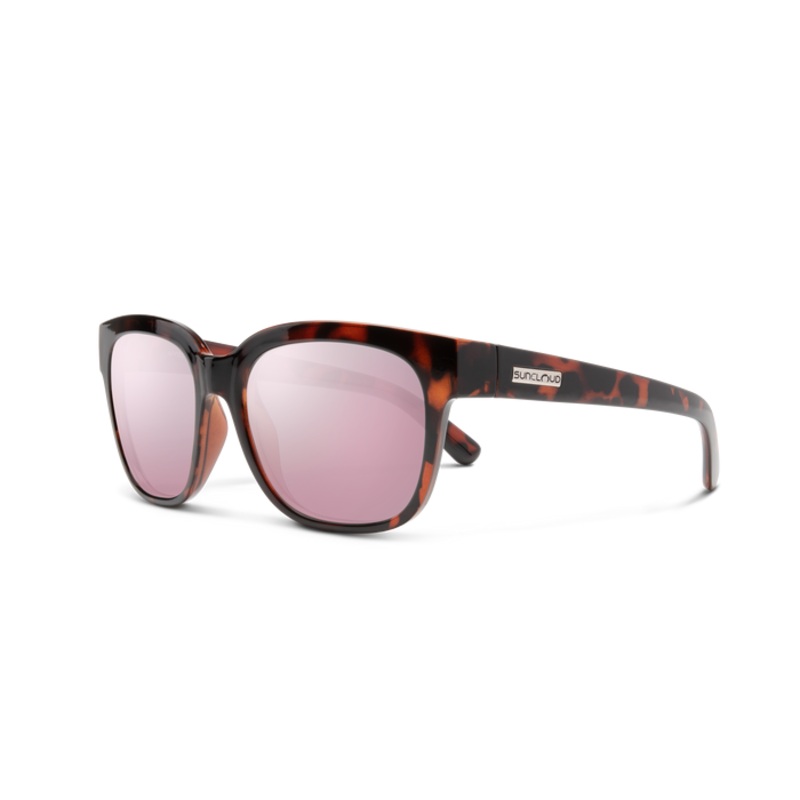 Suncloud Affect Sunglasses – Tortoise + Polarized Pink Gold Mirror Lens