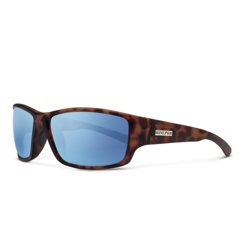 Suncloud Hull Sunglasses –  Matte Tortoise + Polarized Aqua Mirror