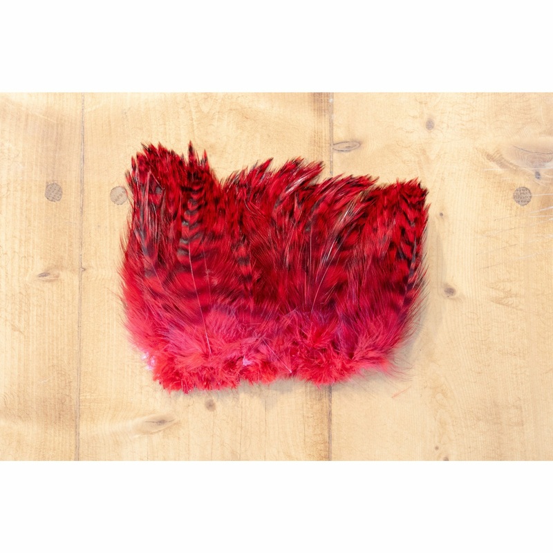 Barred Strung Neck Hackle –  Natural Barred Red