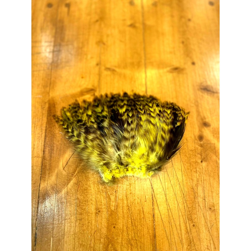 Barred Strung Neck Hackle – Yellow