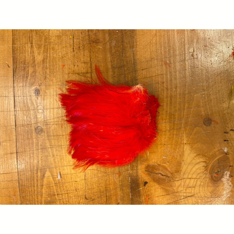 Strung Neck Hackle – Fl Fire Orange