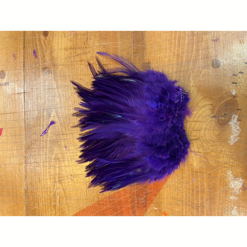 Strung Neck Hackle –  Purple