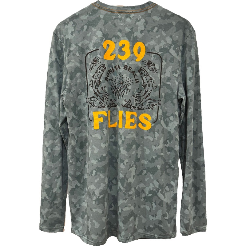 Marsh Wear Buxton Hagood Crewneck Trellis Foxhole Camo w/239Flies Everglades Slam Art