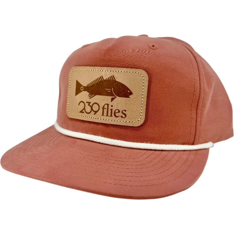 239 Pablo Escobarred Hackle Leather Patch Hat – Redfish