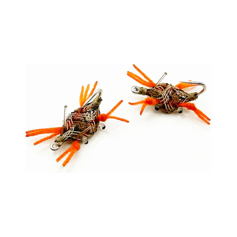 FlyMen Fishing Co. Alphlexo Crab – Mottled Tan w/Orange Legs #2