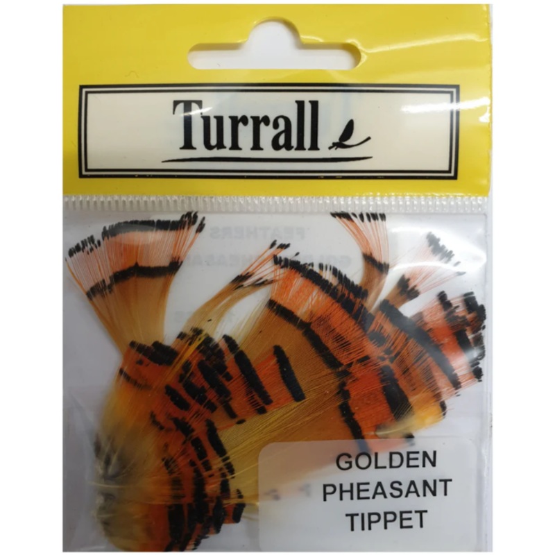 Golden Pheasant Tippet|Natural|Dyed Chartreuse|Dyed Red