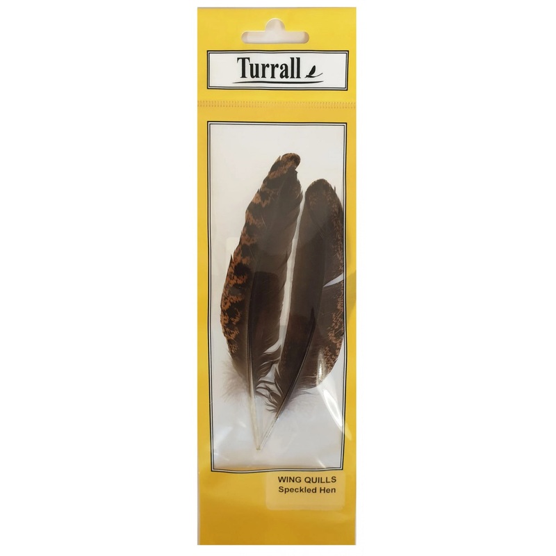 Turrall Speckled Hen Wing Quills (2 Pairs)