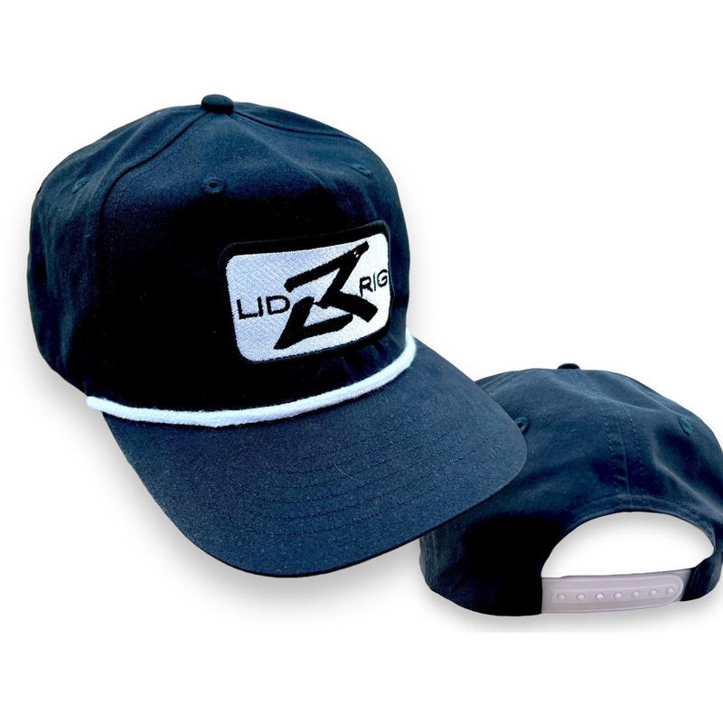 5 Panel Golf Lid|Black / White|one size