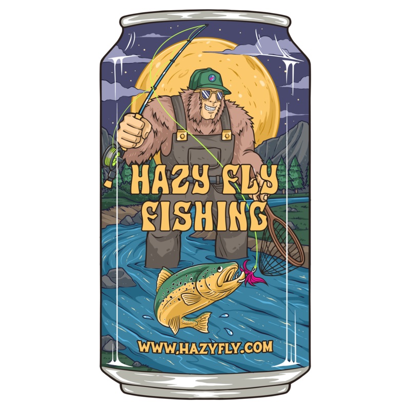 Hazy Beer Can Sticker