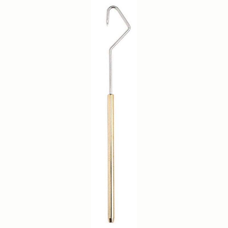 DR SLICK BRASS 5IN DUBBING HOOK WITH HALF HITCH TOOL