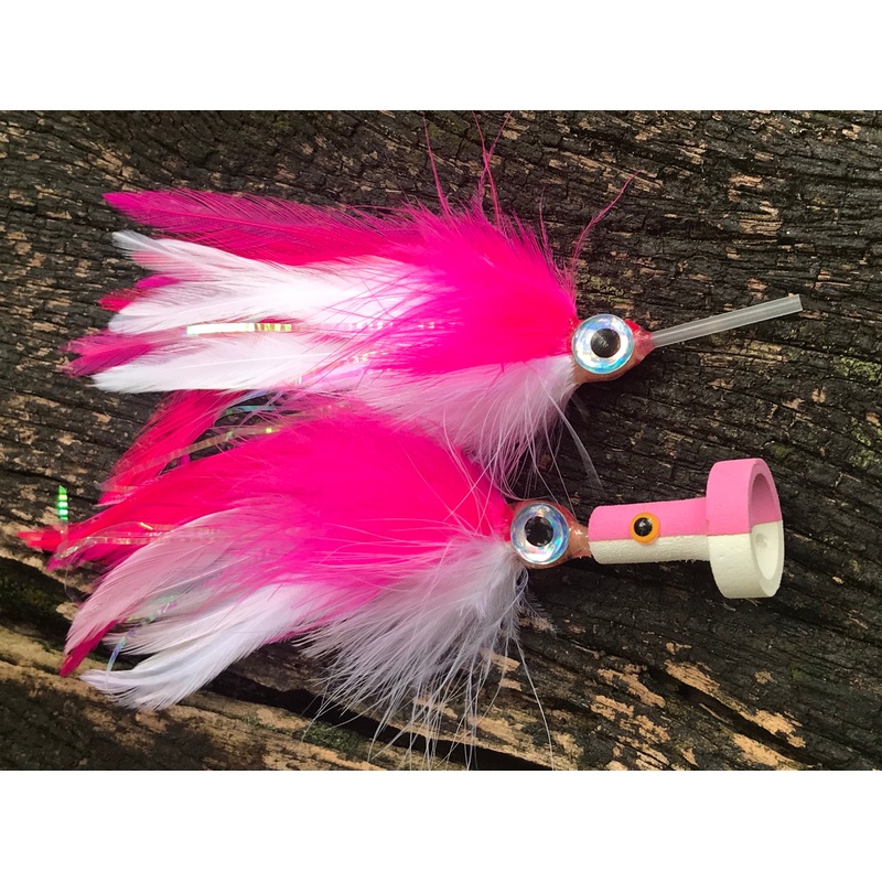 Billfish Tube Fly|6″|4″|Pink/White|Chartreuse/White|Blue/White|Rompin Special (Chartreuse/Hot Orange)|Blue/Chartreuse/Yellow|Rigged|Unrigged
