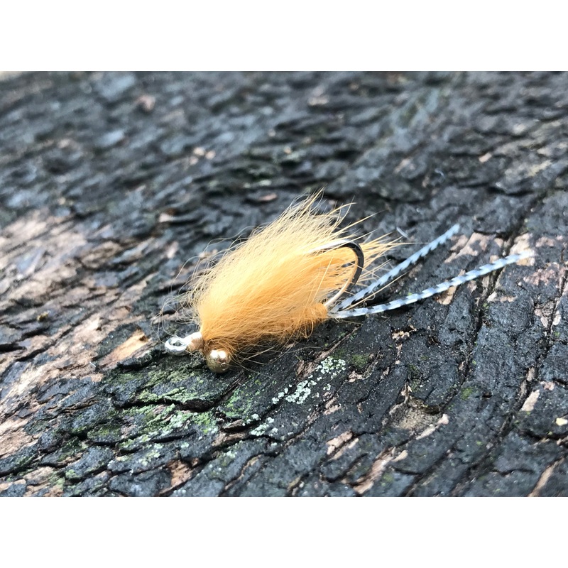 Stupid Bonefish Fly|Tan|Golden olive|4|6|8|Dumbbell Eyes|Beadchain Eyes